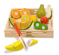 Melissa & Doug Cutting Fruit Set - Wooden Play Food Kitchen Accessory